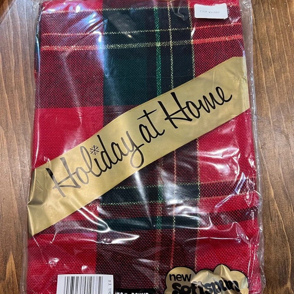 Red and Green Plaid Tablecloth